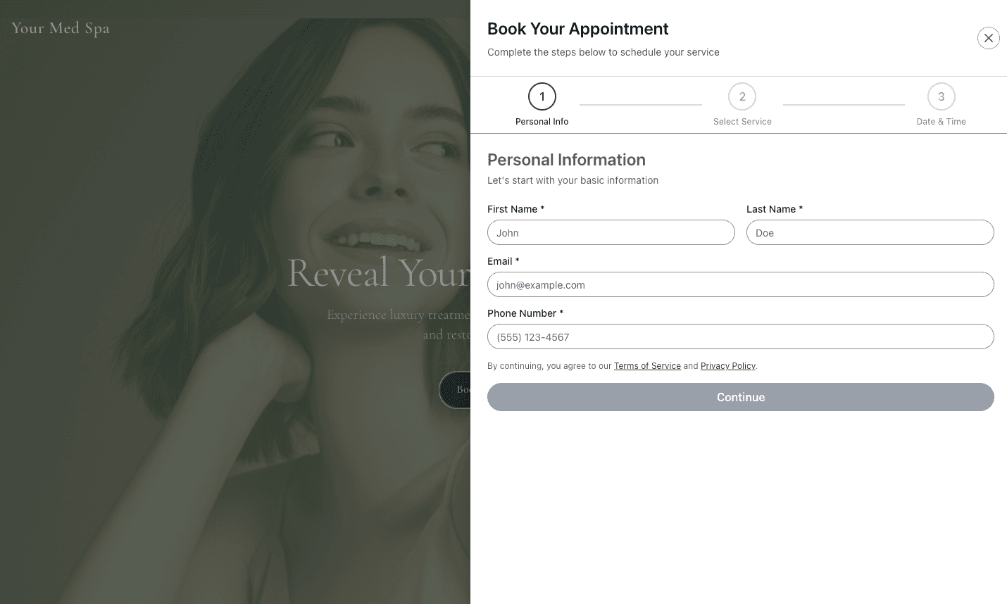 Booking Widget